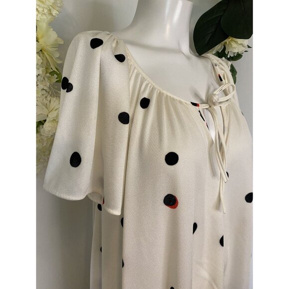 Sterling Sophisticates Vtg House Coat Dress MuMu Lounger Granny Robe Maxi Sz M - Picture 2 of 16